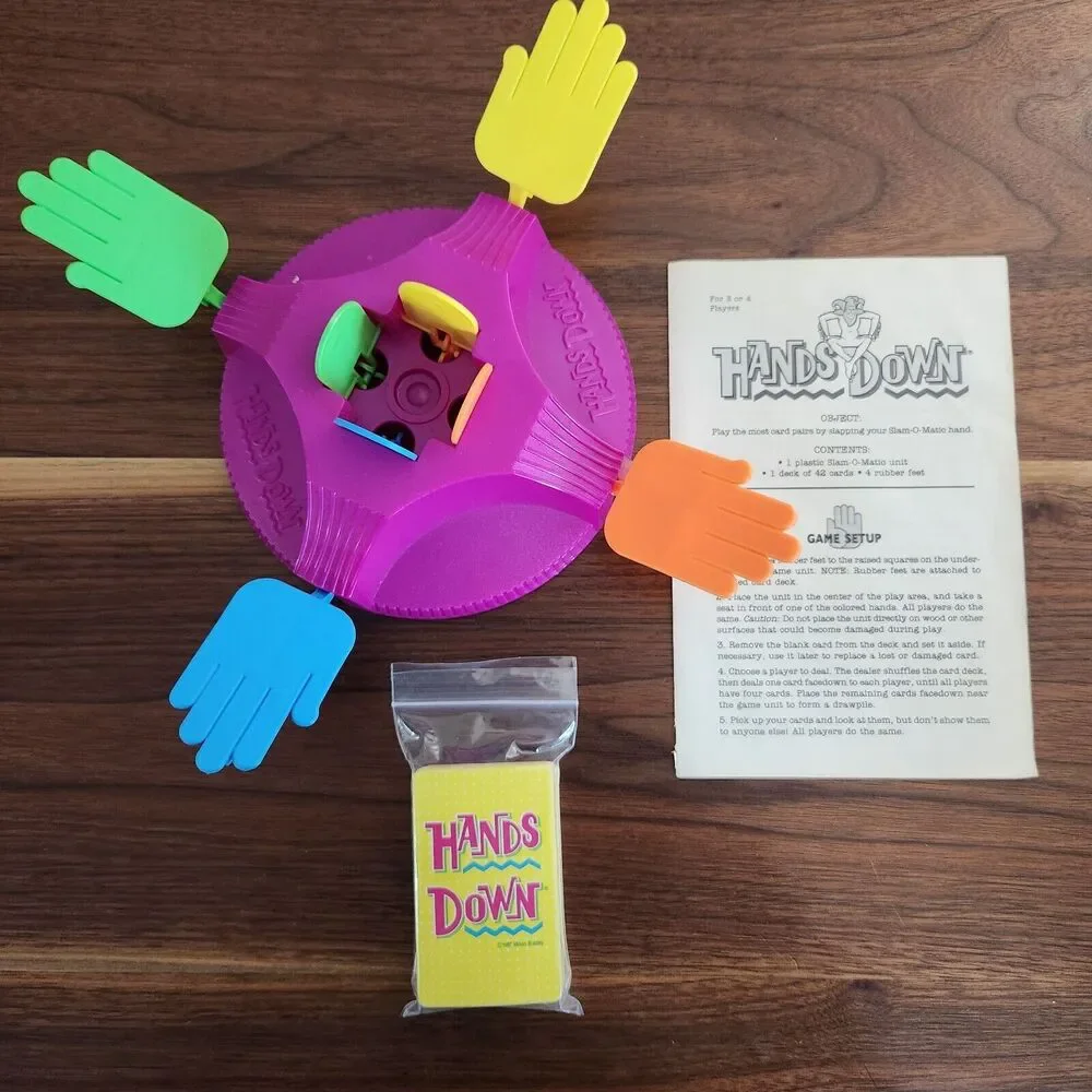 Vintage 1987 Hands Down Milton Bradley Family Board Game 80s Slap